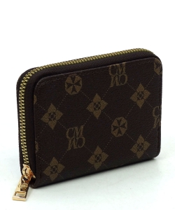 CM Monogrammed Accordion Card Holder Wallet CM017 BROWN